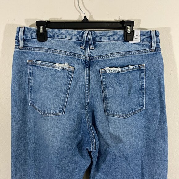 Good American Women's The Weekender Straight Leg Light Wash Jeans Size 14/32 - Picture 9 of 13